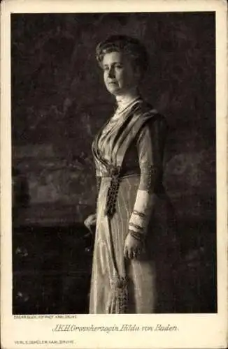 Ak Großherzogin Hilda von Baden, Portrait