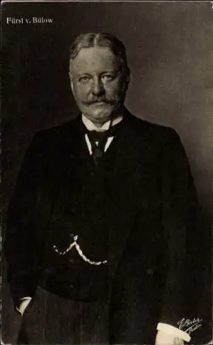 Ak Reichskanzler Bernhard von Bülow, Fürst von Bülow, Politiker und Staatsmann, Portrait