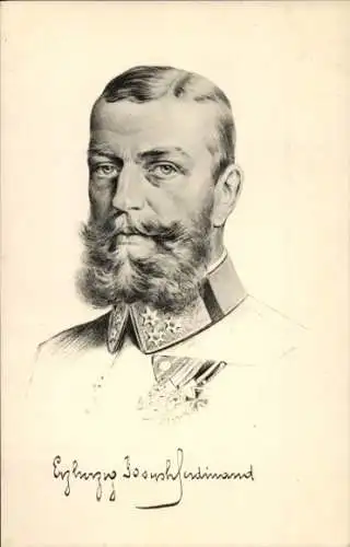 Künstler Ak Erzherzog Josef Ferdinand von Österreich-Toskana, Portrait in Uniform