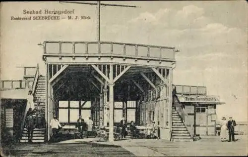 Ak Ostseebad Heringsdorf auf Usedom, Restaurant Seebrücke