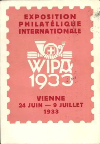 Ak Wien, Internationale Briefmarkenausstellung WIPA 1933