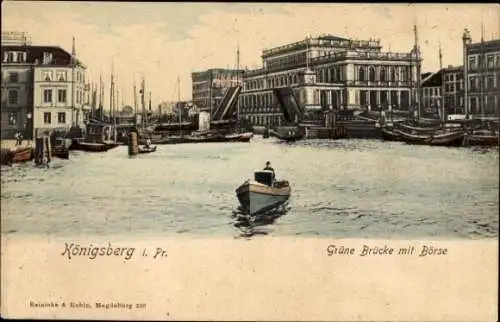 Ak Kaliningrad Königsberg Ostpreußen, Grüne Brücke, Börse