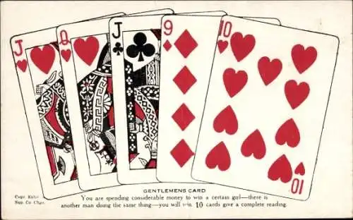 Ak Kartenspiel, Spielkarten, Wahrsagen, Gentlemens Card