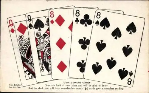 Ak Kartenspiel, Spielkarten, Wahrsagen, Gentlemens Card