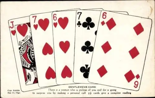 Ak Kartenspiel, Spielkarten, Wahrsagen, Gentlemens Card