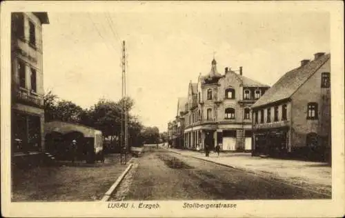 Ak Lugau im Erzgebirge, Stollbergerstraße