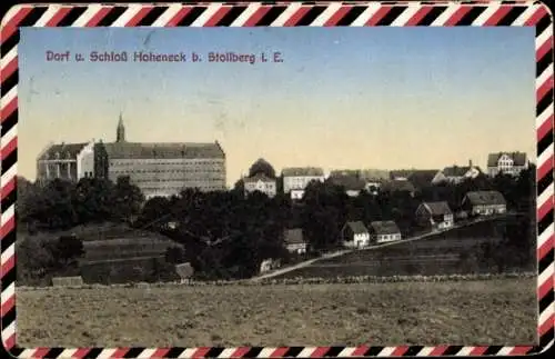 Ak Hoheneck Stollberg im Erzgebirge, Dorf und Schloss