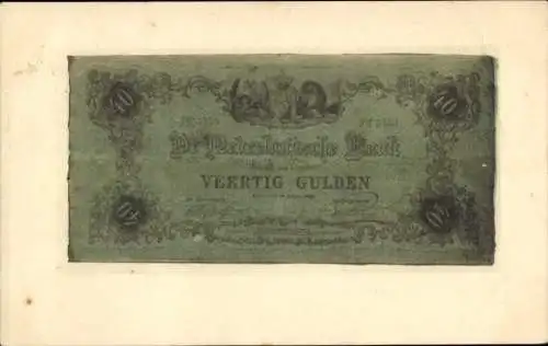 Ak Niederlande, Geldschein, 40 Gulden