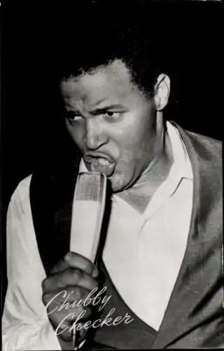 Ak Sänger Chubby Checker, Portrait