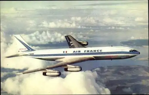 Ak Französisches Passagierflugzeug der Air France, Boeing 707 Intercontinental