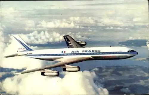 Ak Französisches Passagierflugzeug der Air France, Boeing 707 Intercontinental