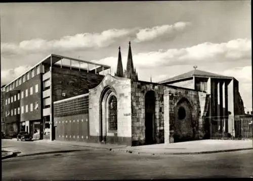 Ak Köln am Rhein, St. Kolumba, Madonna in den Trümmern mit Minoritenkloster