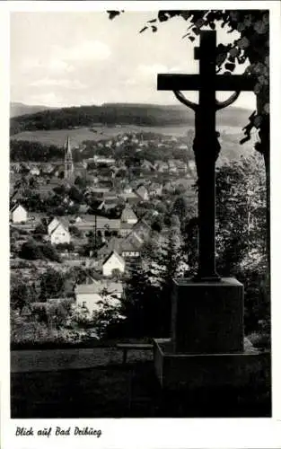Ak Bad Driburg in Westfalen, Gesamtansicht, Kreuz