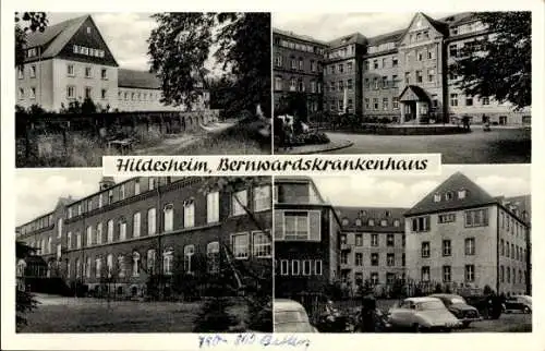 Ak Hildesheim in Niedersachsen,  Bernwardskrankenhaus, Autos