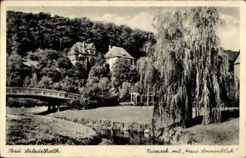 Ak Bad Salzdetfurth in Niedersachsen, Kurpark mit Haus Sonnenblick