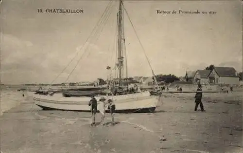 Ak Châtelaillon Charente Maritime, Retour de Promenade en mer