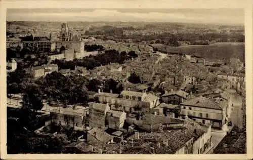 Ak Saintes Charente-Maritime, Vue panoramique de Saintes vers St-Pierre