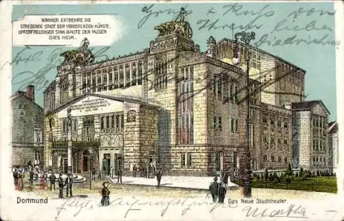 Litho Dortmund im Ruhrgebiet, Neues Stadttheater