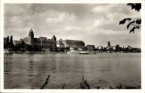 Ak Koblenz am Rhein, Teilansicht, Schiff