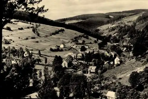 Foto Ak Katzhütte im Schwarzatal Thüringen, Gesamtansicht