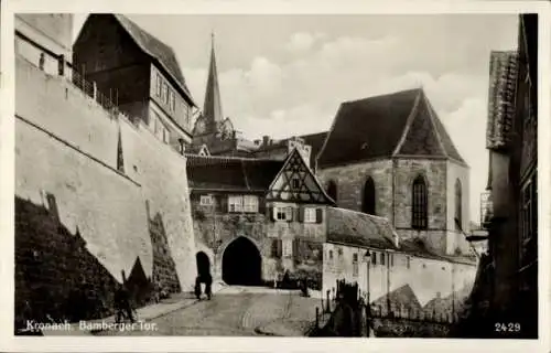 Ak Kronach in Oberfranken, Bamberger Tor