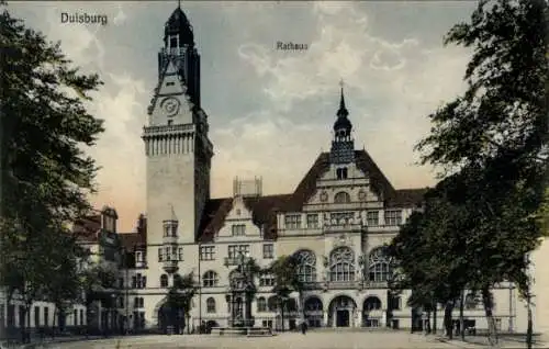 Ak Duisburg im Ruhrgebiet, Rathaus