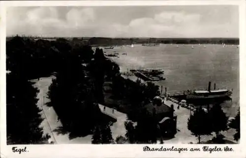 Ak Berlin Reinickendorf Tegel, Strandanlagen, Tegeler See