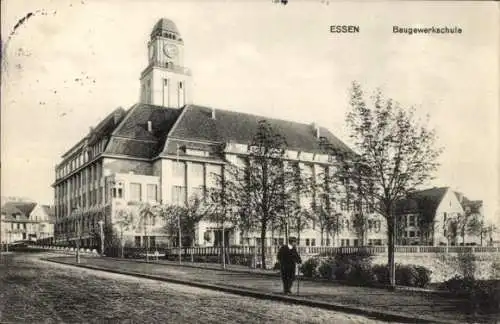 Ak Essen im Ruhrgebiet, Baugewerkschule