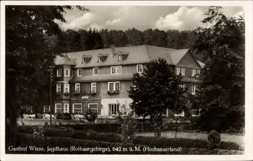 Ak Fleckenberg Schmallenberg im Sauerland, Gasthof Wiese, Jagdhaus