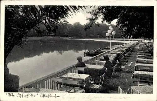 Ak Berlin Zehlendorf, Schlachtensee, Alte Fischerhütte, Terrasse