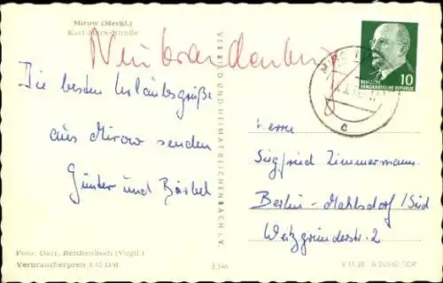 Ak Mirow in Mecklenburg, Karl-Marx-Straße