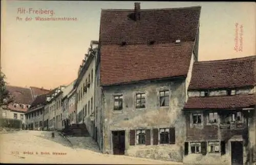 Ak Freiberg in Sachsen, Wasserturmstraße, Teilansicht