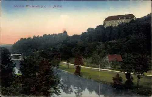 Ak Wolkenburg an der Mulde Limbach Oberfrohna Sachsen, Schloss