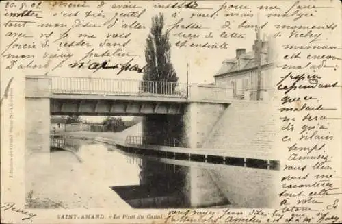 Ak Saint Amand Montrond Cher, Pont du Canal