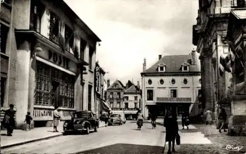 Ak Chaumont Haute Marne, Rue Victoire de la Marne et la Poste