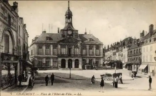 Ak Chaumont Haute Marne, Place de l'Hotel-de-Ville