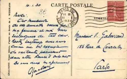 Künstler Ak Weismann, J., Chaumont Haute-Marne, Vieux Hotels