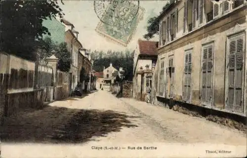 Ak Claye Seine et Marne, Rue de Berthe