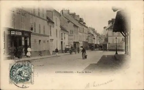 Ak Coulommiers Seine et Marne, Rue de Melun