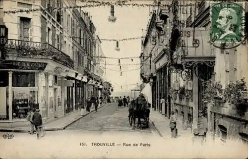 Ak Trouville Calvados, Rue de Paris