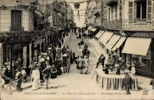 Ak Trouville sur Mer Calvados, Die Blumenstraße von Paris