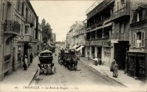 Ak Trouville sur Mer Calvados, La Route de Touques