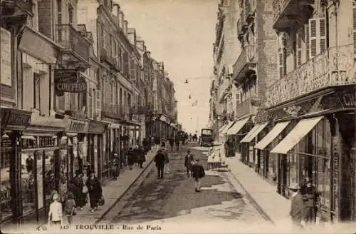 Ak Trouville Calvados, Rue de Paris, Friseur