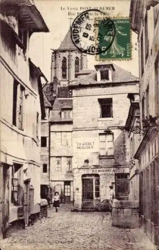 Ak Pont Audemer Eure, Teilansicht, Gasse