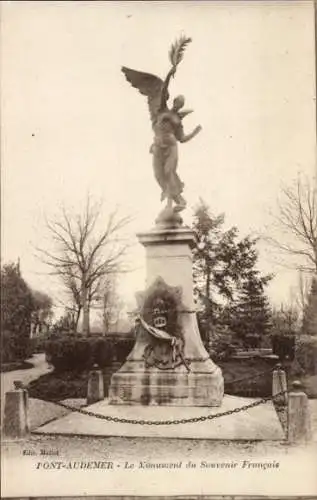 Ak Pont Audemer Eure, Monument