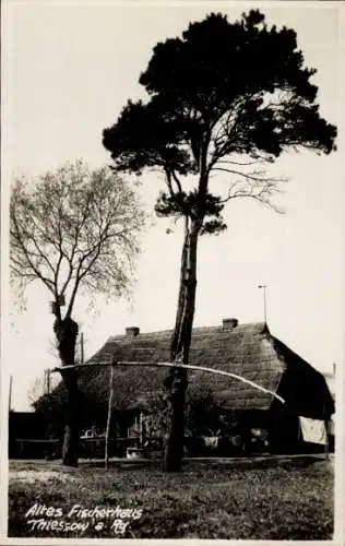 Foto Ak Thiessow auf Rügen, Altes Fischerhaus