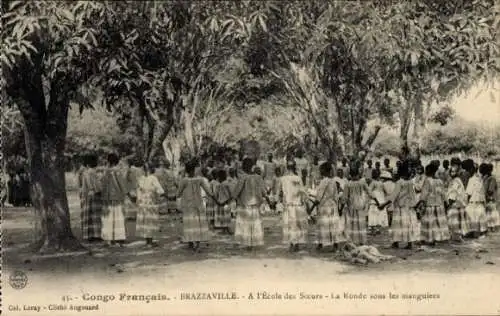 Ak Brazzaville, Französisch-Kongo, Schule der Schwestern