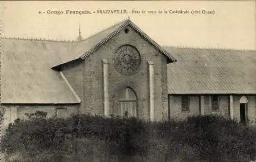 Ak Brazzaville Franz. Kongo, Wappen der Kathedrale, Westküste