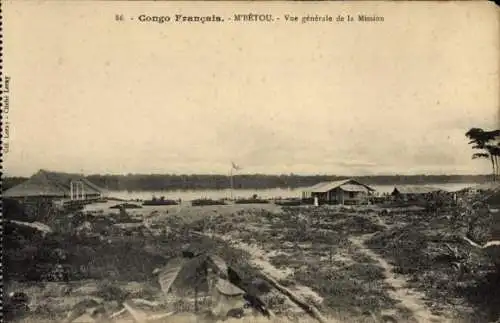 Ak M'Bétou Französisch Kongo, Gesamtansicht der Mission