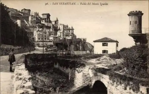 Ak Donostia San Sebastián Baskenland, Hang des Monte Igueldo